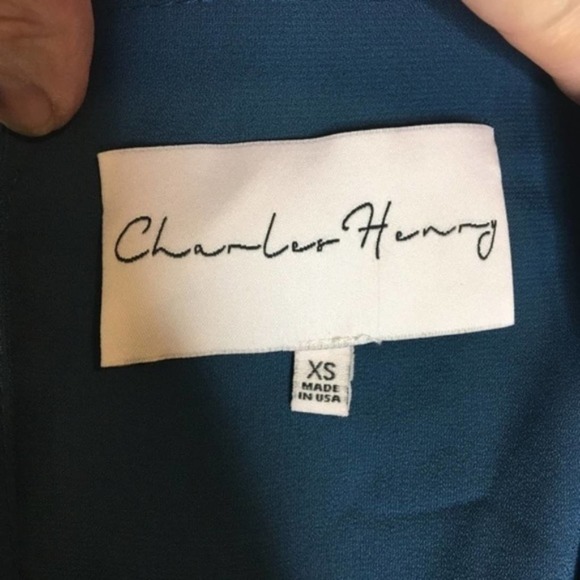 Charles Henry Asymmetrical Ruffle Hem Shift Dress - Picture 6 of 7